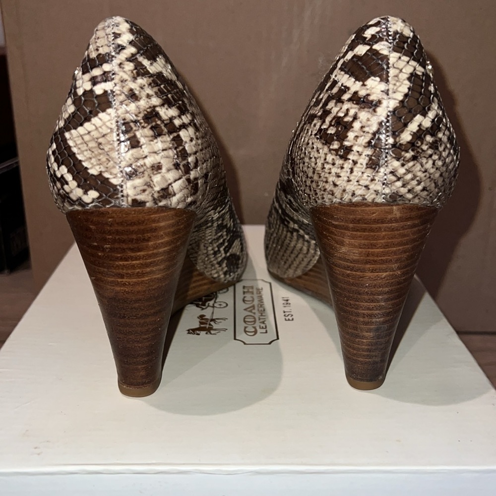 Coach Loise Printed Python Wedge - Picture 2 of 7